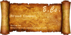 Brood Csepel névjegykártya